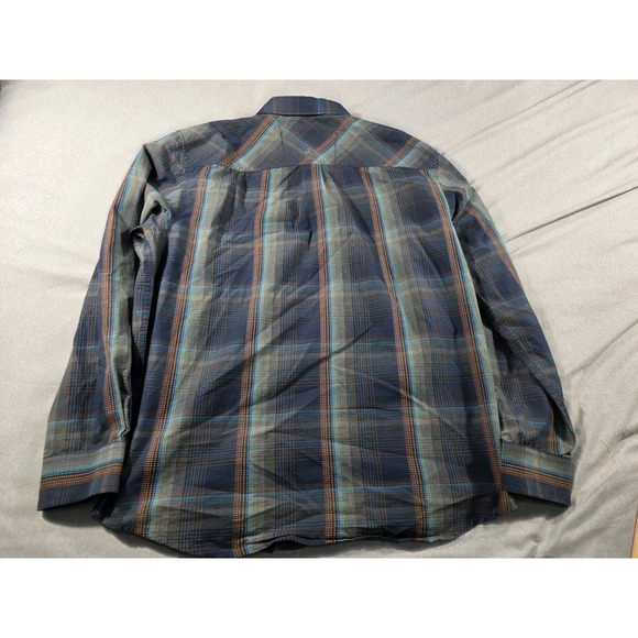 prAna Rennin Button Up Shirt Mens L/S‎ XL Organic Cotton Polyester Blend Plaid - Picture 6 of 6